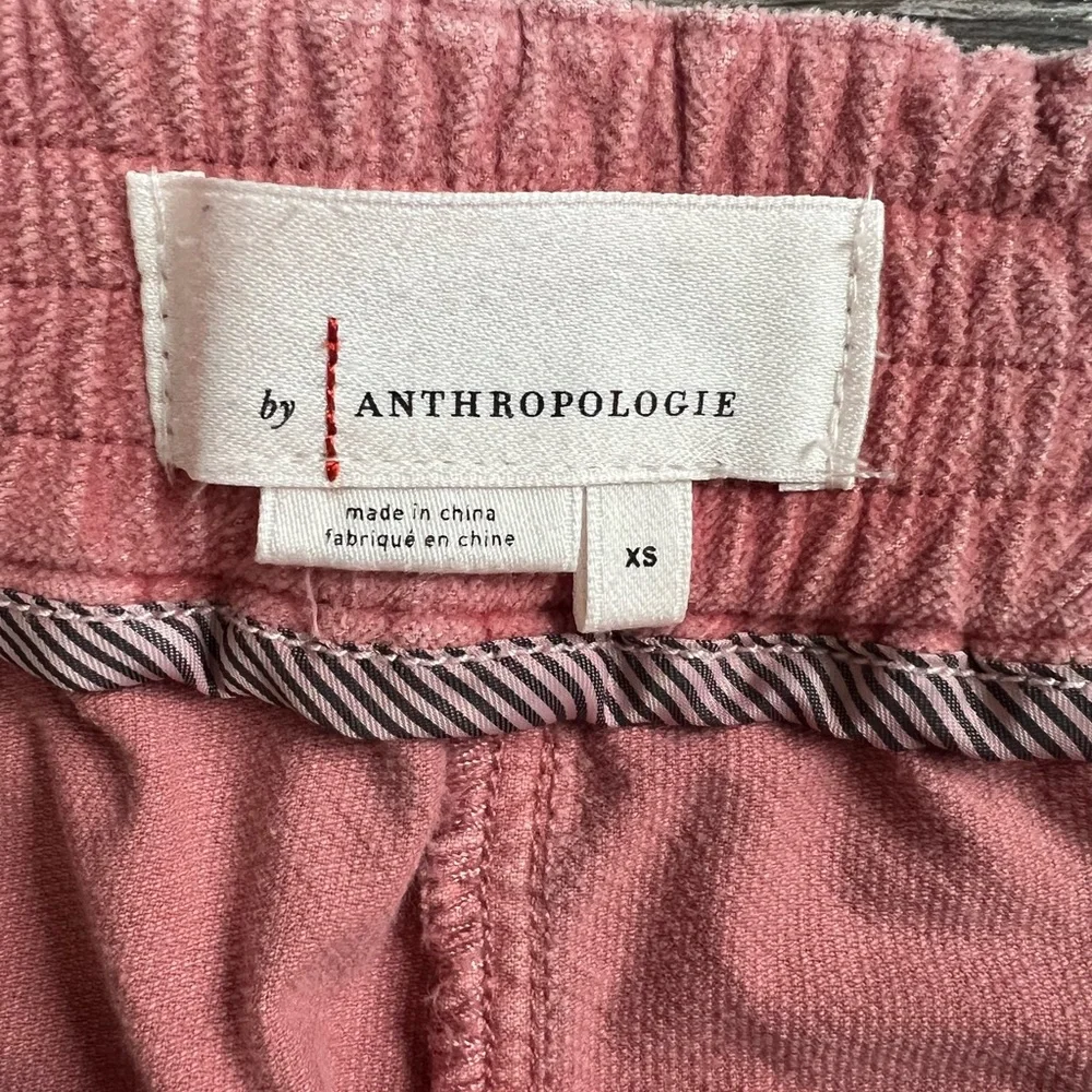 Anthropologie Kalea Pleated Corduroy Jogger Pants Pink - Picture 5 of 9